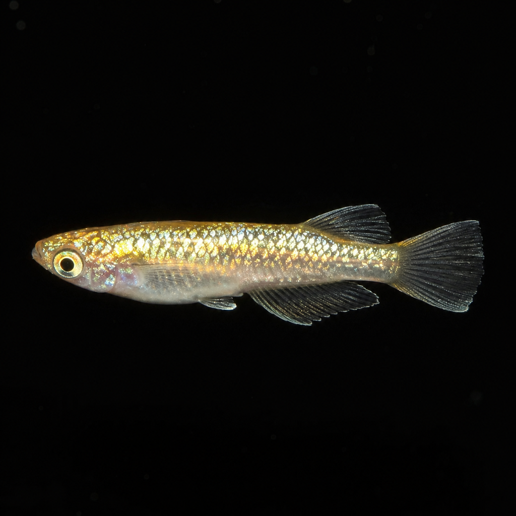 Neptune Gold Medaka – Imported Unsexed Group of 2 – Actual Fish Pictured