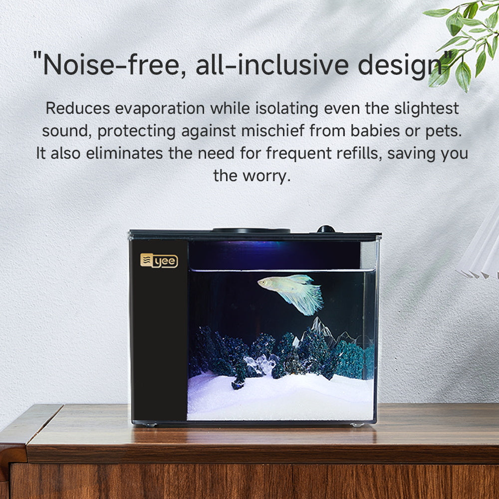 Compact Acrylic Desktop Aquarium Kit with LED Light & Filter — 0.5 or 1.2 Gallon