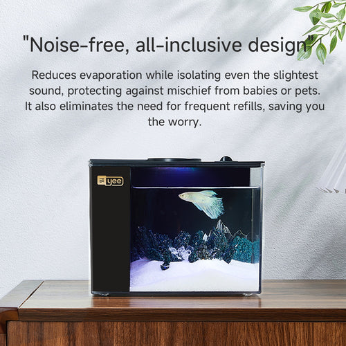 Compact Acrylic Desktop Aquarium Kit with LED Light & Filter — 0.5 or 1.2 Gallon
