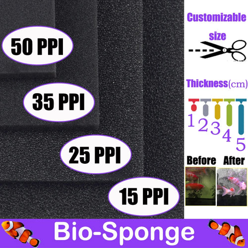 Aquarium Biochemical Filter Sponge — 15/25/35/50 PPI – gallery view 2