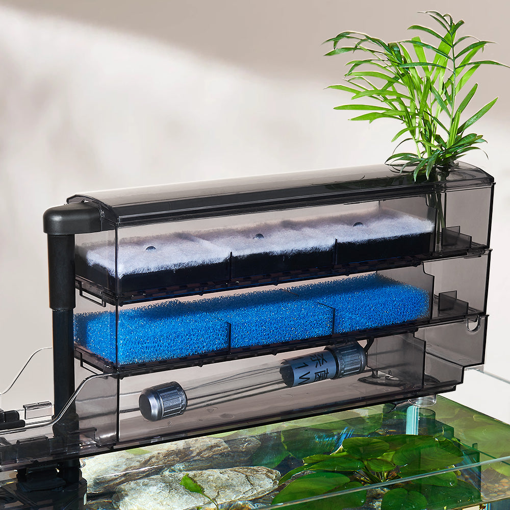 YEE 3-in-1 Hang-On Aquarium Filter — International Plug Version