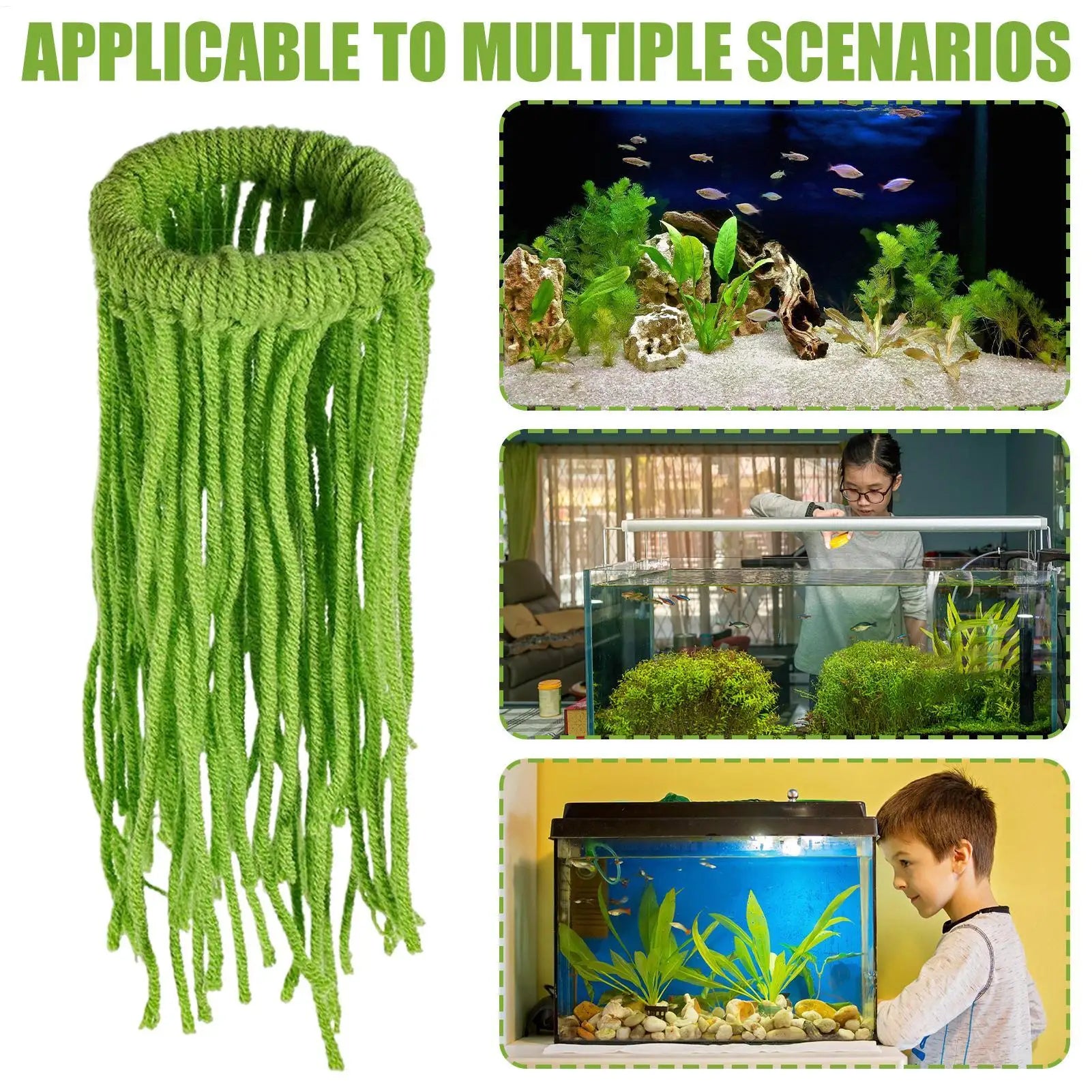 Floating Fish Spawning Mops for Medaka & Egg-Laying Fish — 3 Pack