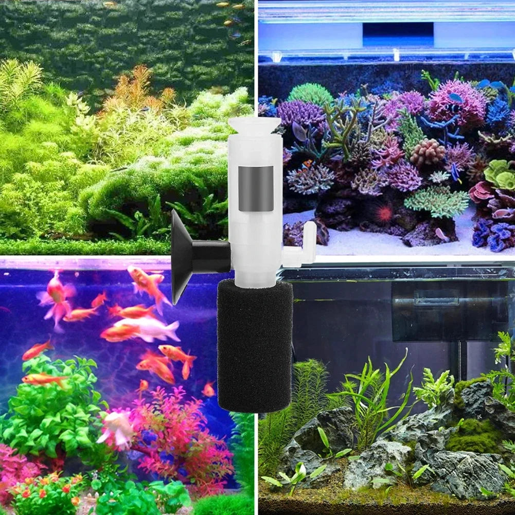 Mini Pneumatic Aquarium Filter — Compact Air-Driven Filtration – gallery view 3
