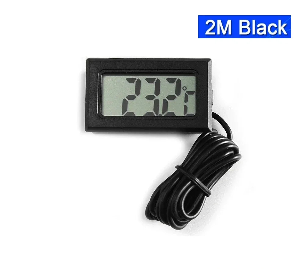 Additional view of the mini digital aquarium thermometer and probe