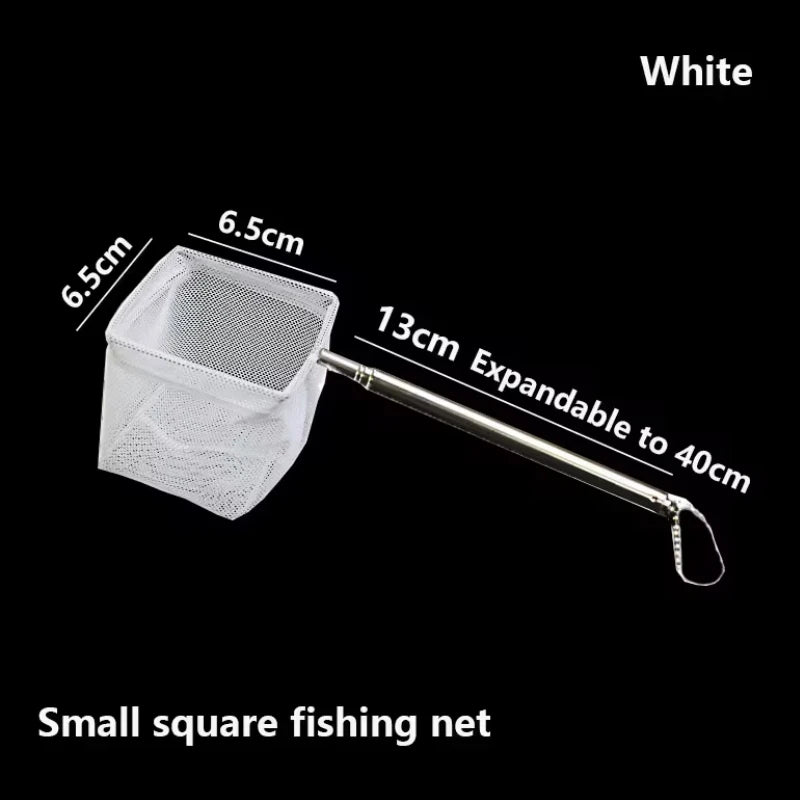 Telescoping Aquarium Net for Shrimp & Small Fish — Square or Round