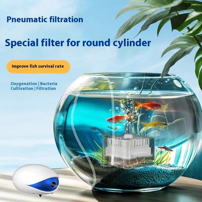 Mini Air-Driven Aquarium Filter & Aerator — 2-in-1 – gallery view 2