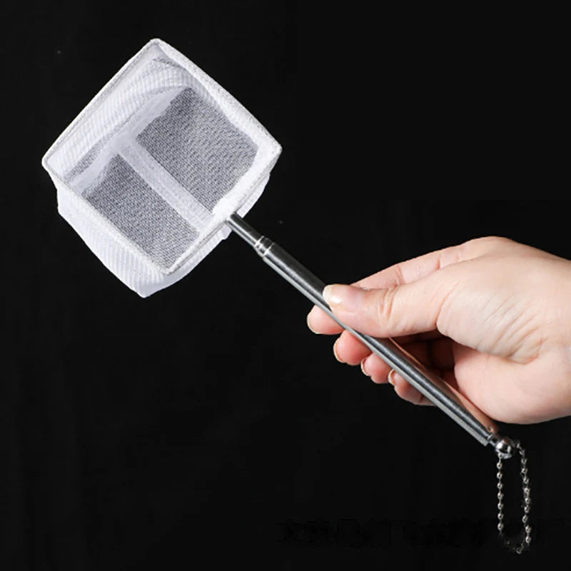Telescoping Aquarium Net for Shrimp & Small Fish — Square or Round