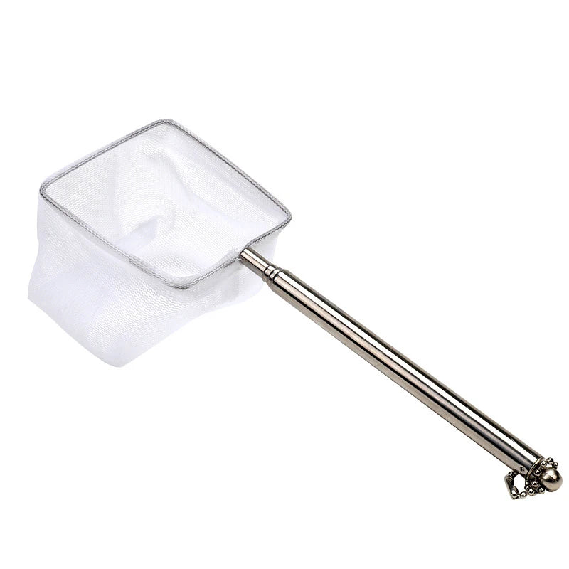 Telescoping Aquarium Net for Shrimp & Small Fish — Square or Round
