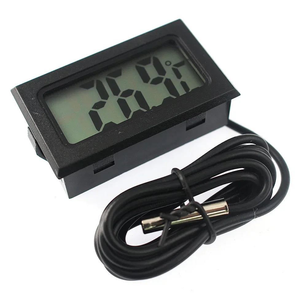 Mini digital aquarium thermometer with waterproof probe