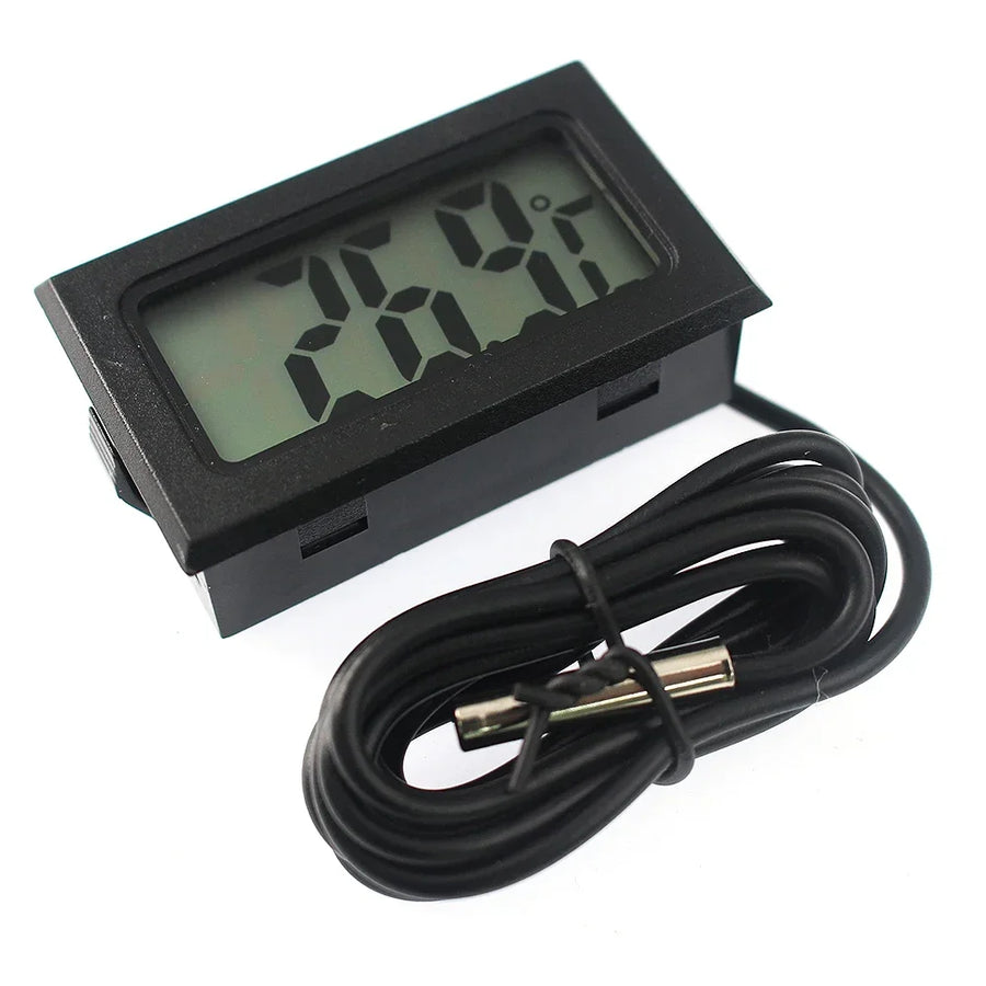 Mini digital aquarium thermometer with waterproof probe
