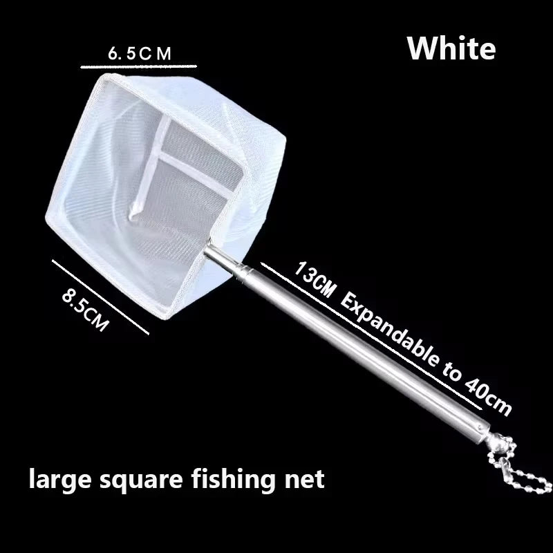 Telescoping Aquarium Net for Shrimp & Small Fish — Square or Round