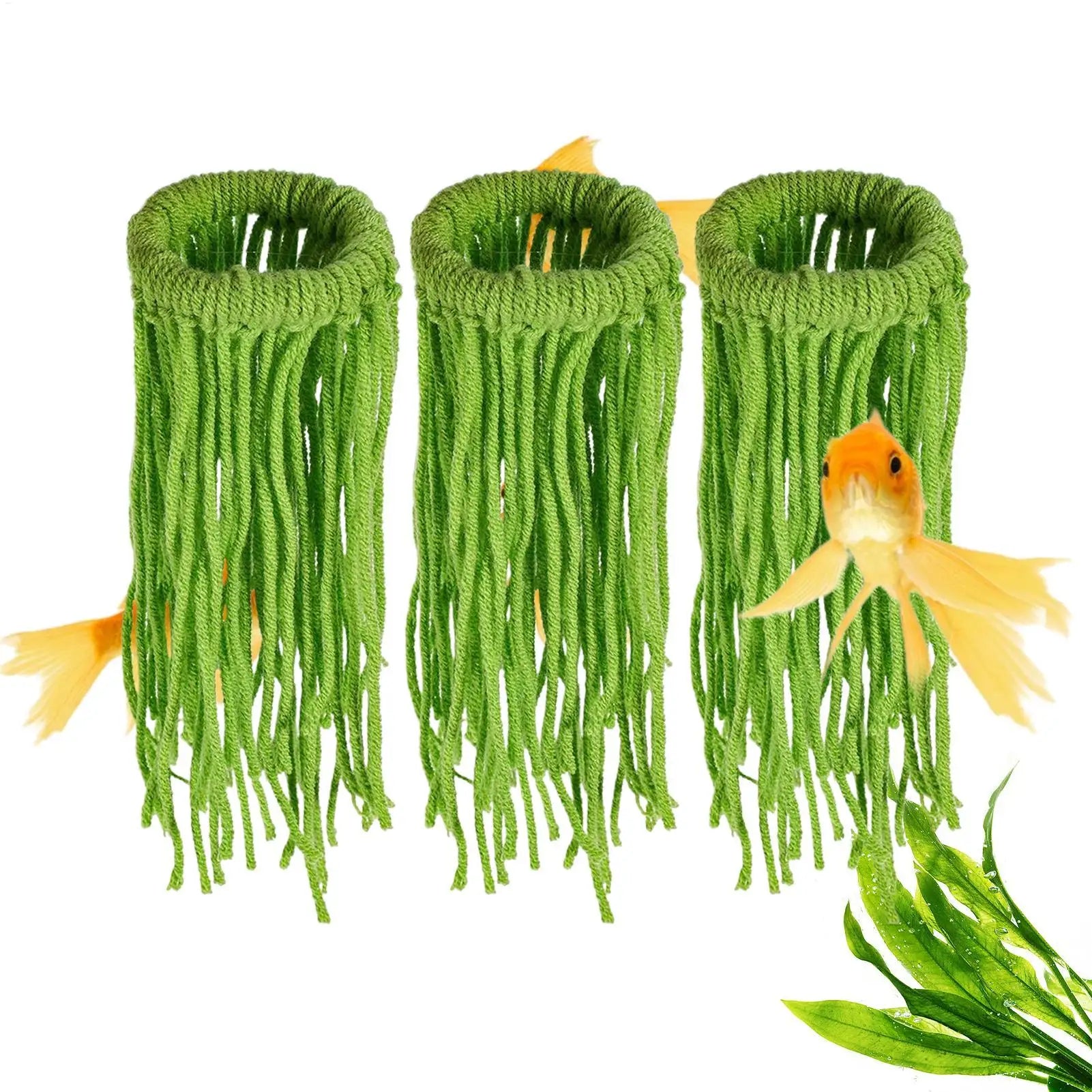 Floating Fish Spawning Mops for Medaka & Egg-Laying Fish — 3 Pack