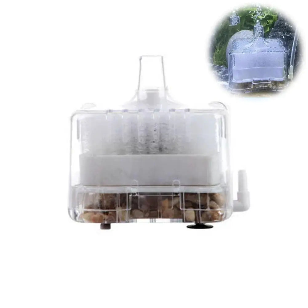 Compact Air-Driven Sponge Filter with Ceramic Media — GLQ-02