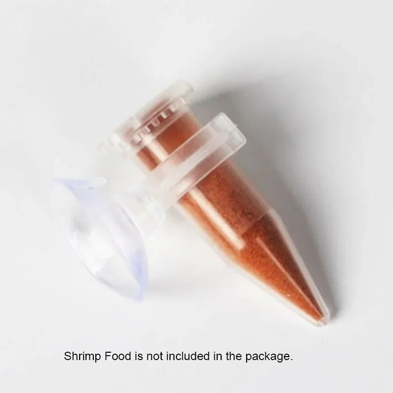 Additional view of the aquarium feeding funnel with suction cup