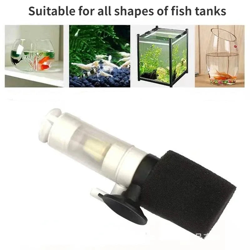 Mini Pneumatic Aquarium Filter — Compact Air-Driven Filtration – gallery view 6