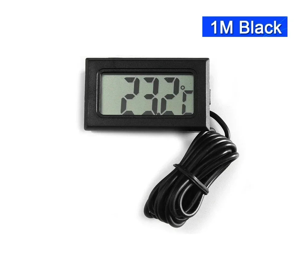 Additional view of the mini digital aquarium thermometer and probe