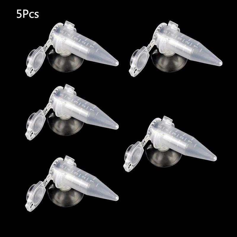 Additional view of the aquarium feeding funnel with suction cup